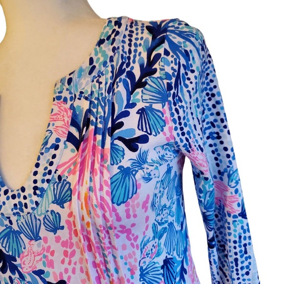 SOLD Lilly Pulitzer Beverlynn Dress Women Small Runs Big UPF 50 Sway With Me 3/4 - Picture 5 of 11